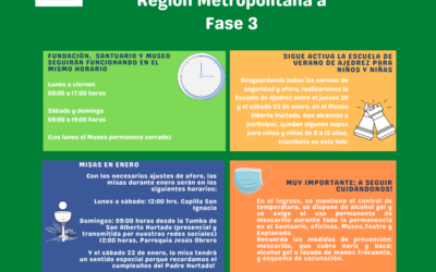 Actividades y horarios en Fase 3 del Plan Paso a Paso