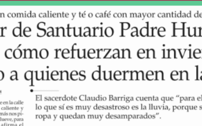Rector de Santuario Padre Hurtado relata cómo refuerzan en invierno apoyo a quienes duermen en la calle [EL MERCURIO]
